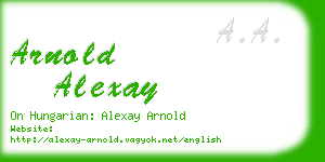 arnold alexay business card